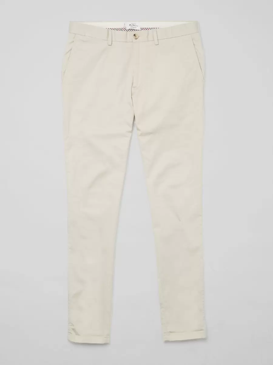 Putty|Default Title Men Ben Sherman Pants & Chinos Sale Signature Skinny Stretch Chino Pant - Putty - 3