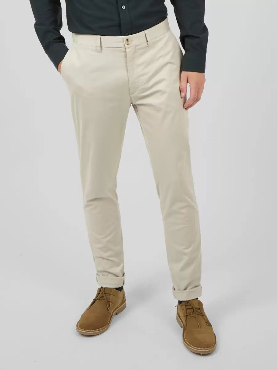 Putty|Default Title Men Ben Sherman Pants & Chinos Sale Signature Skinny Stretch Chino Pant - Putty
