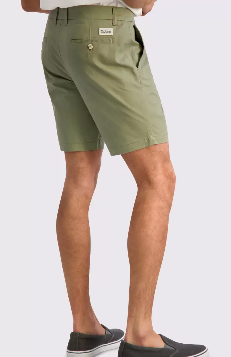 Ben Sherman High-Quality Men Shorts Signature Chino Shorts - Veviter Vetiver - 2
