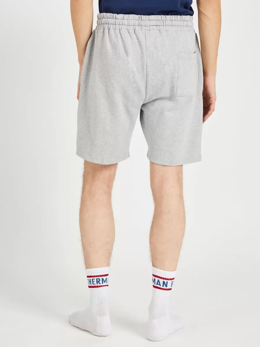 Ben Sherman Grey Uncompromising Casual Knit Logo Shorts - Grey Shorts Men - 3