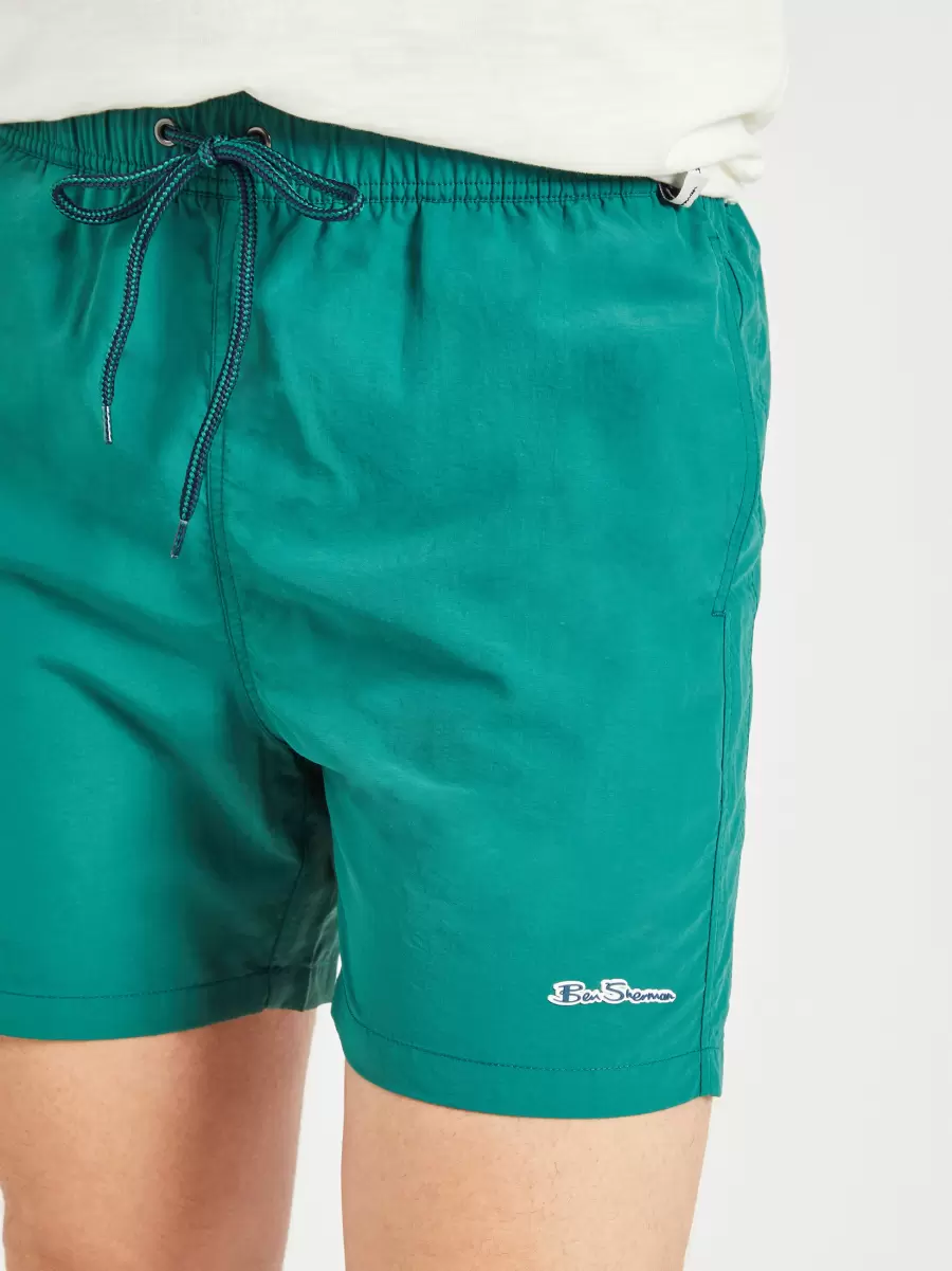 Posy Green Men Elegant Shorts Ben Sherman South Beach Swim Shorts - Posy Green - 1
