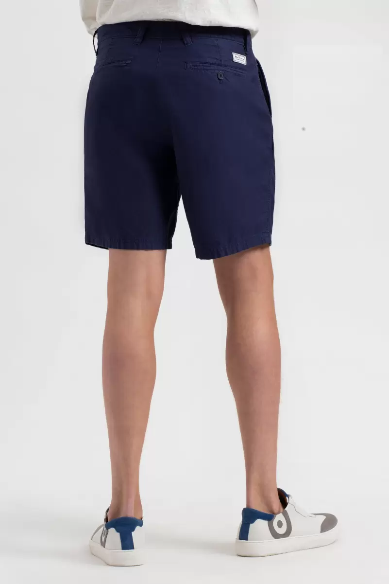 Ben Sherman Shorts Spacious Navy Men Beatnik Oxford Garment Dye Slim Short - Navy - 4