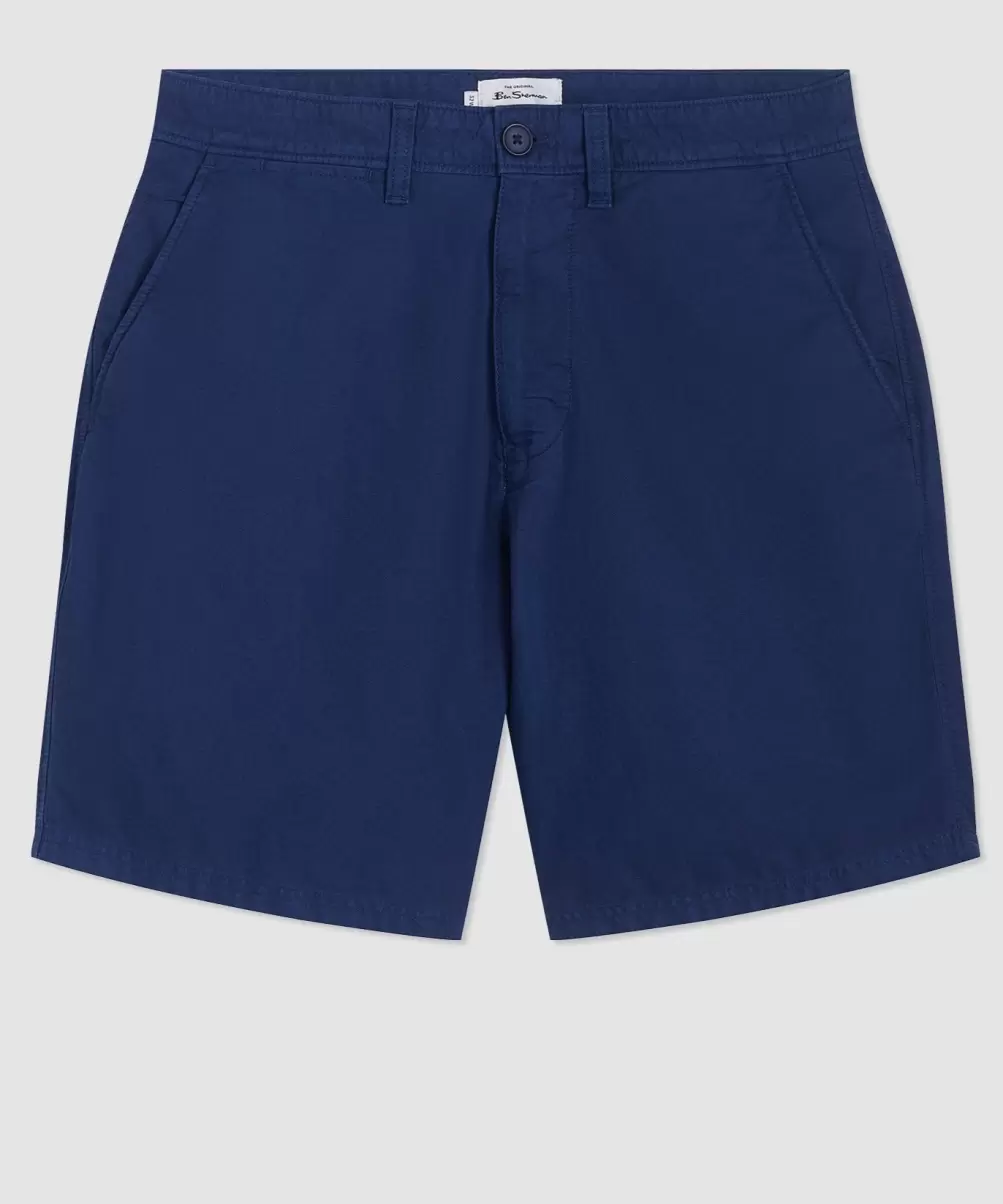 Ben Sherman Shorts Spacious Navy Men Beatnik Oxford Garment Dye Slim Short - Navy