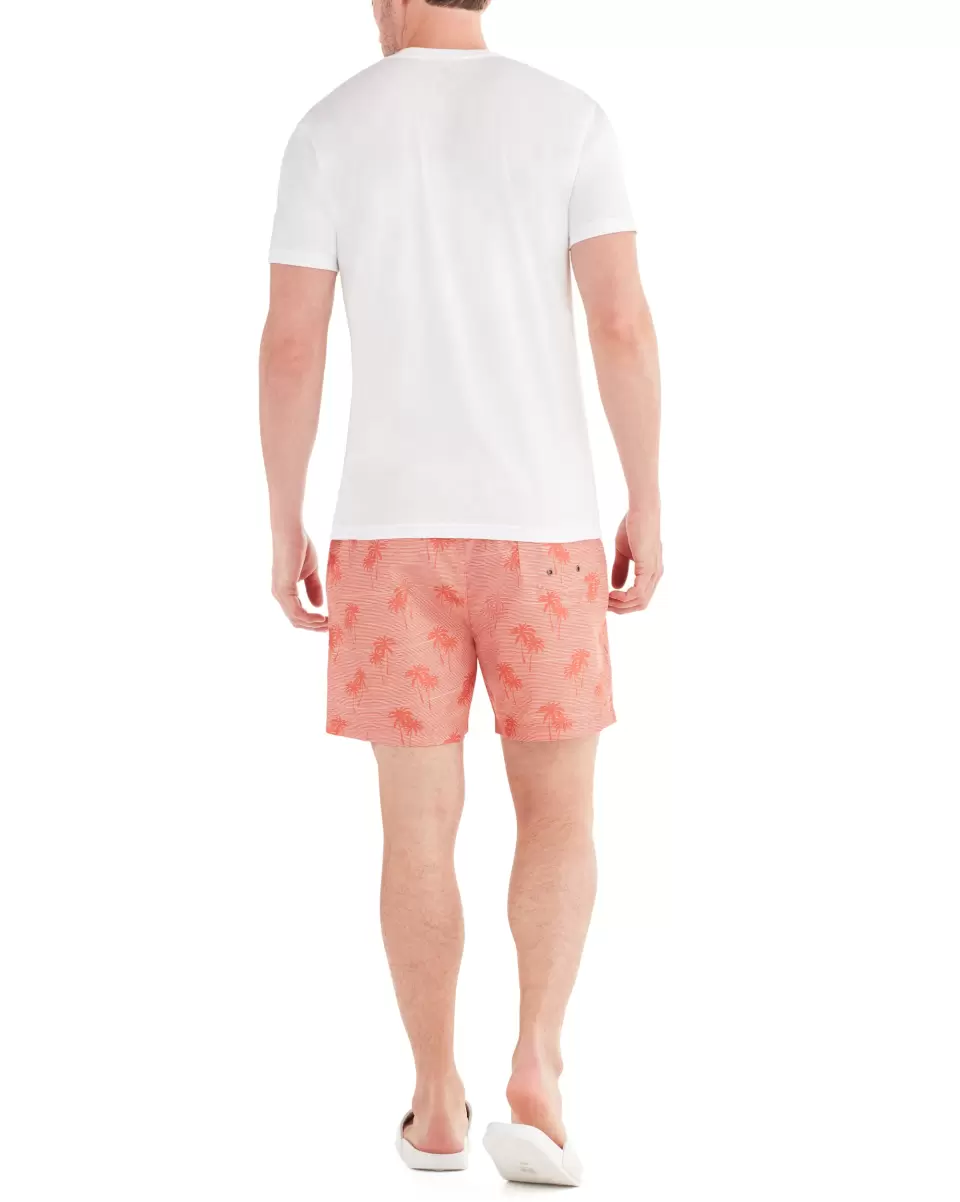 Men's Unawatuna Tropical Print Swim Short - Coral Shorts Coral Buy Ben Sherman Men - 1