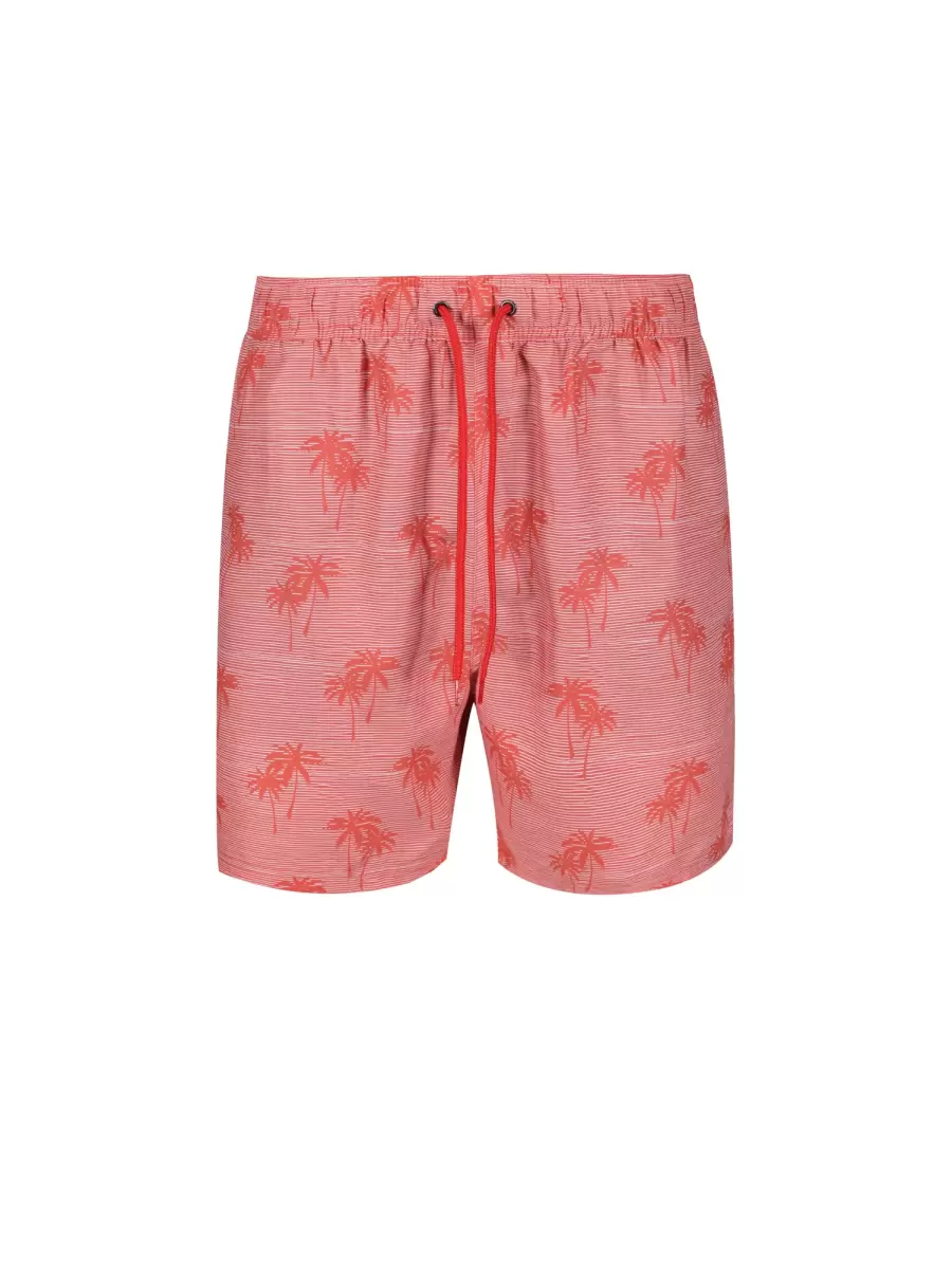Men's Unawatuna Tropical Print Swim Short - Coral Shorts Coral Buy Ben Sherman Men - 3
