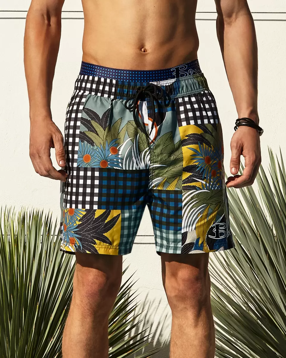 Men Men's Gingham Print Swim Short - Multi Multi Shorts Ben Sherman Elegant