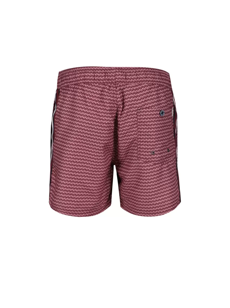Discount Ben Sherman Shorts Men's Mandalay Geo Print Swim Short - Pink Pink Men - 5