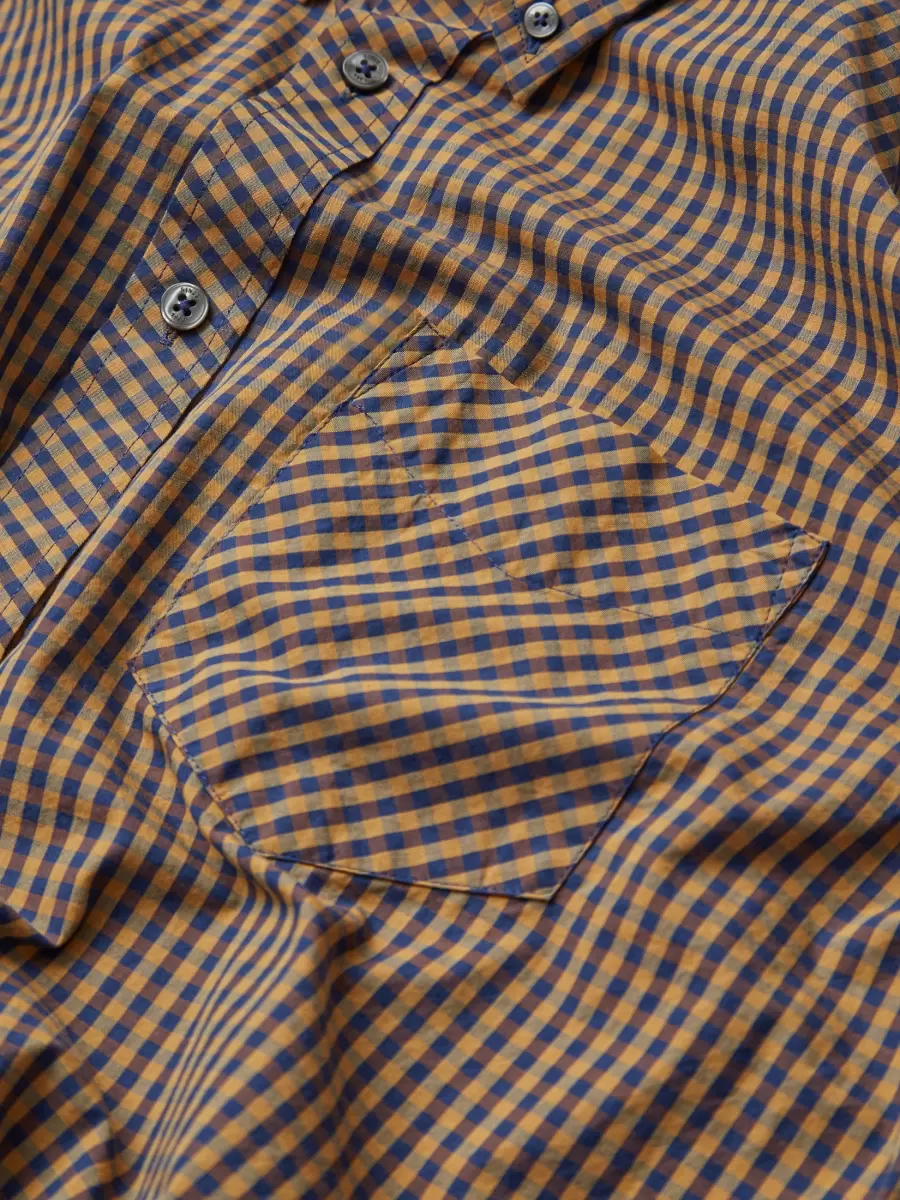 Long Sleeve Shirts Contemporary Ben Sherman Signature Long-Sleeve Gingham Shirt - Ochre Men Ochre|Default Title