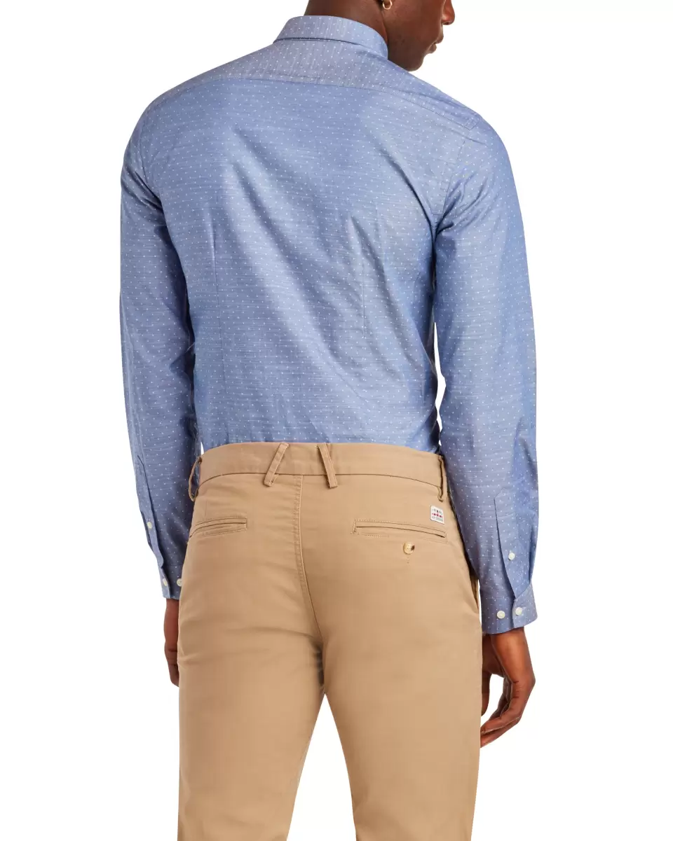Dobby Slim Fit Dress Shirt - Lavender Ben Sherman Long Sleeve Shirts Men Reliable Lavender - 1