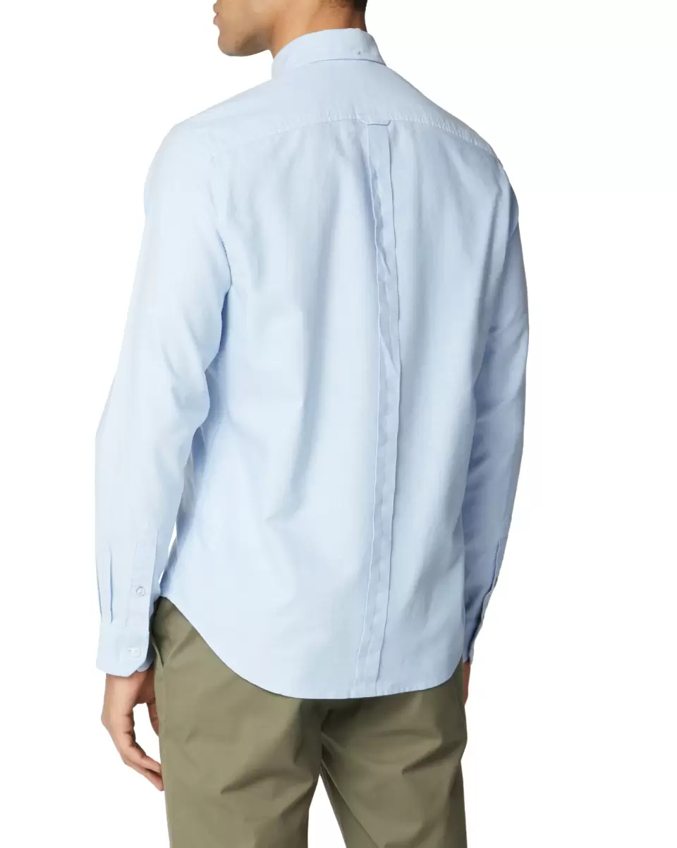 Sky Long-Sleeve Signature Oxford Shirt - Sky Ben Sherman Refresh Long Sleeve Shirts Men - 1