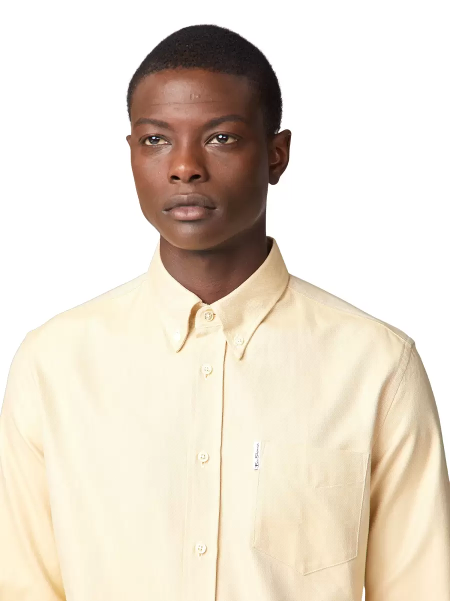 Dijon Ben Sherman Long Sleeve Shirts Long-Sleeve Archive Benny Shirt - Dijon Men Quality - 2