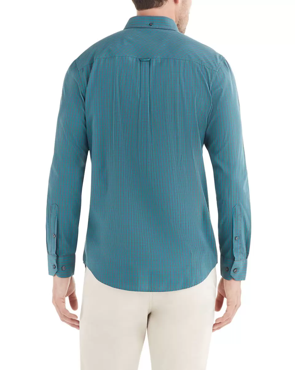 Long Sleeve Shirts Men Long-Sleeve Classic Gingham Shirt - Forest Green Reliable Ben Sherman Forest Green - 1