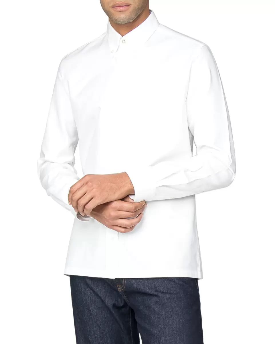 Long-Sleeve Archive Benny Shirt - White Ben Sherman Long Sleeve Shirts Men White Sturdy