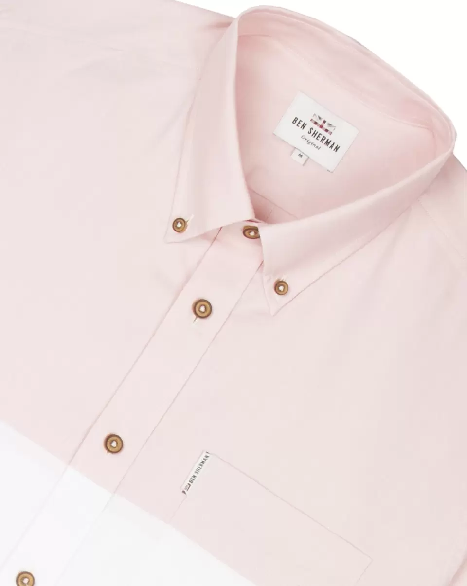 Deal Long Sleeve Shirts Pink Long-Sleeve Pink White & Blue Striped Oxford Shirt - Pink Ben Sherman Men - 7