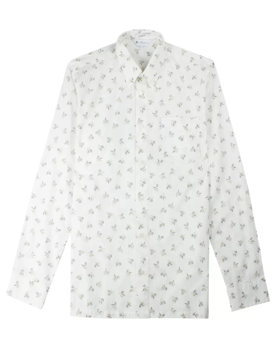 Long-Sleeved Archive Casino Shirt - Off-White Off-White Long Sleeve Shirts Secure Men Ben Sherman - 4