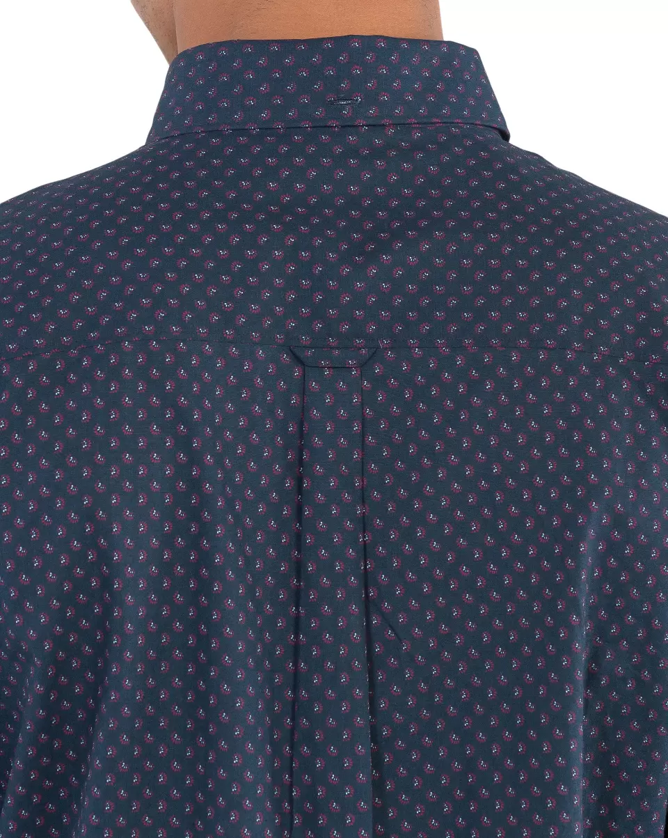 Navy Blazer Versatile Long-Sleeve Two-Color Geo Print Shirt - Navy Blazer Men Ben Sherman Long Sleeve Shirts - 2