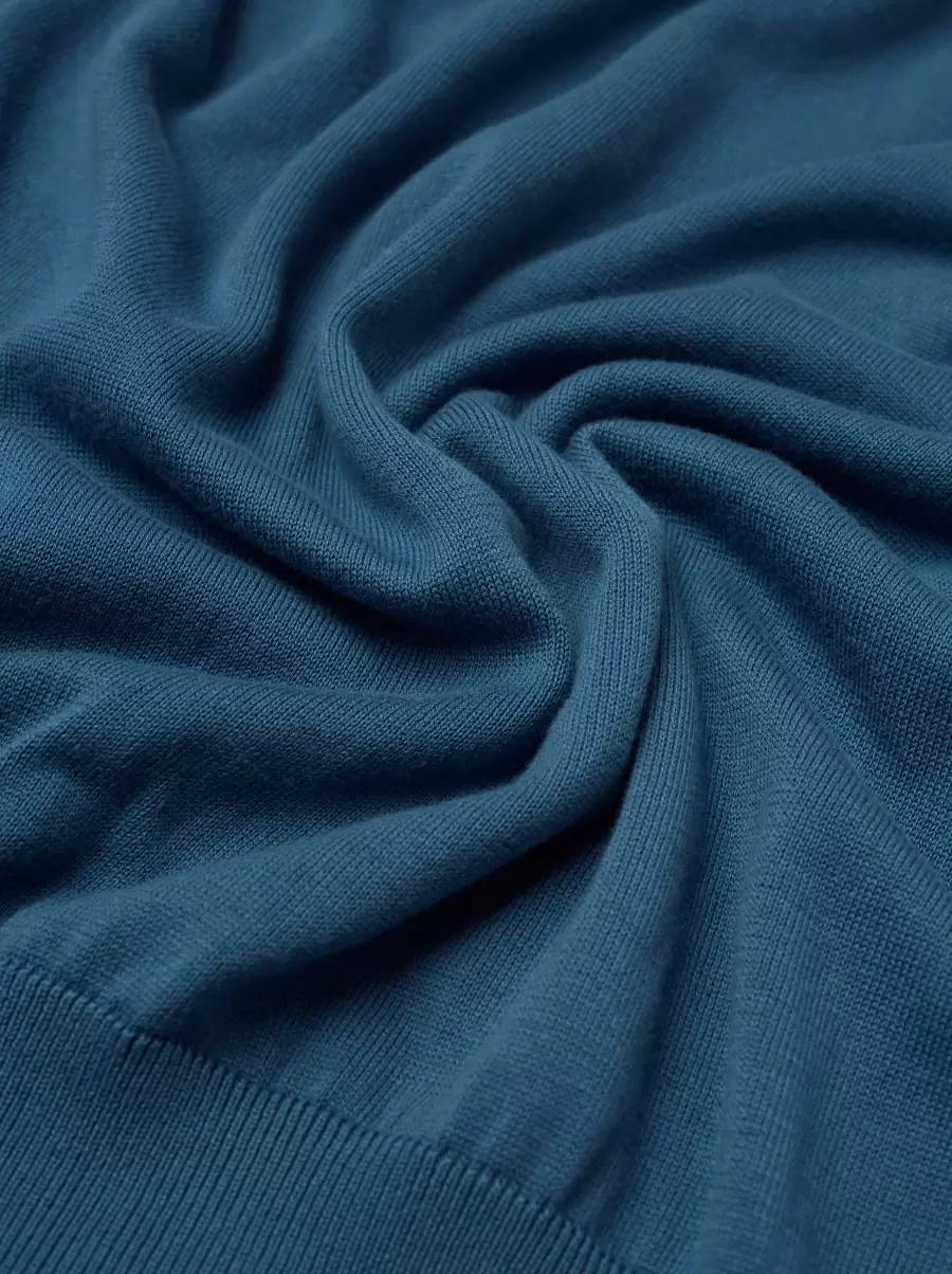 Short-Sleeve Signature Knit Polo - Wedgewood Blue Ben Sherman Wedgewood Blue Price Slash Men Mod Knit Polos - 7