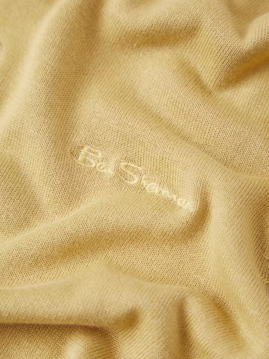 Ben Sherman Pale Yellow Signature Knit Polo - Pale Yellow Mod Knit Polos Men Superior - 1
