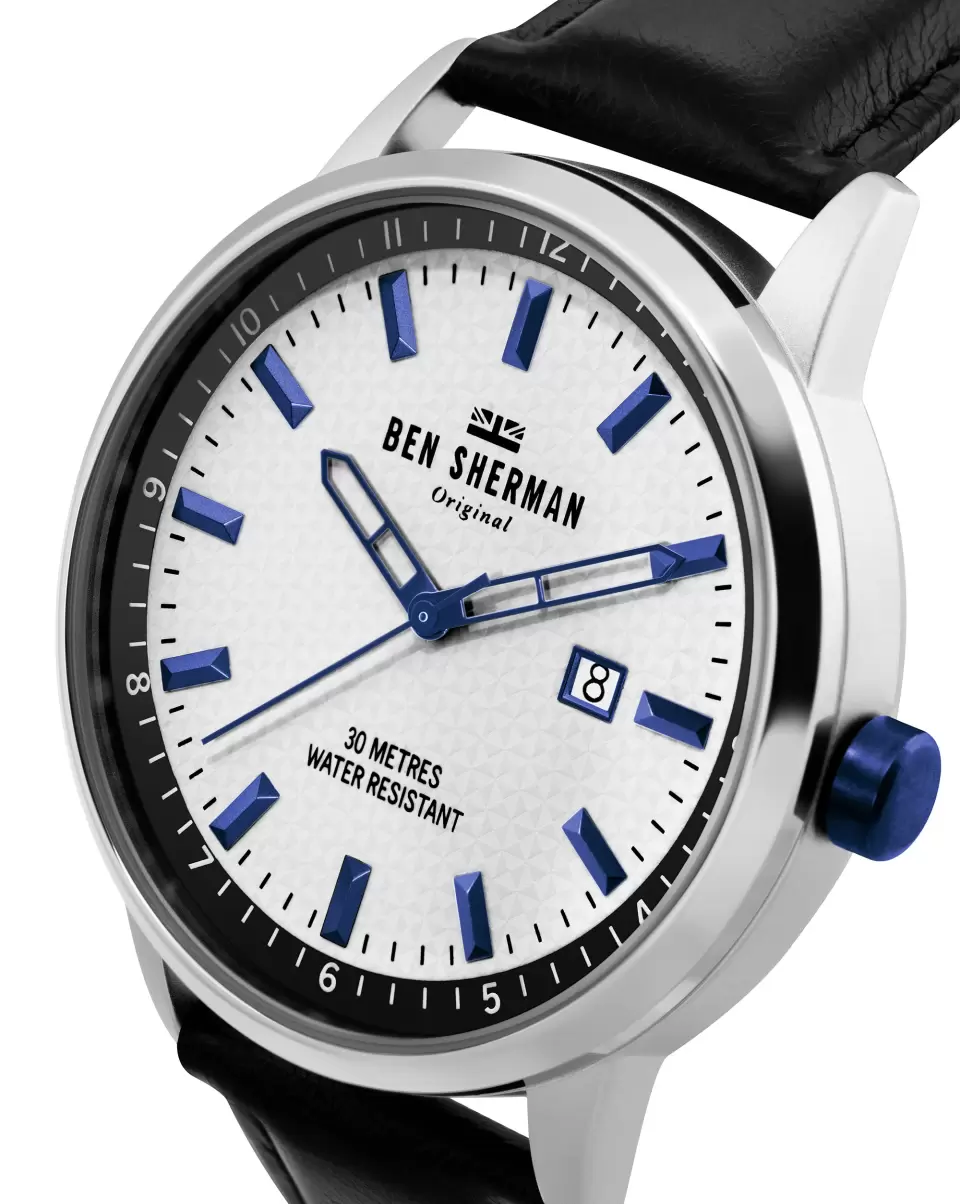 Watches Men Men's Daltrey Professional Watch - Black/White/Silver Inviting Black/White/Silver Ben Sherman - 1