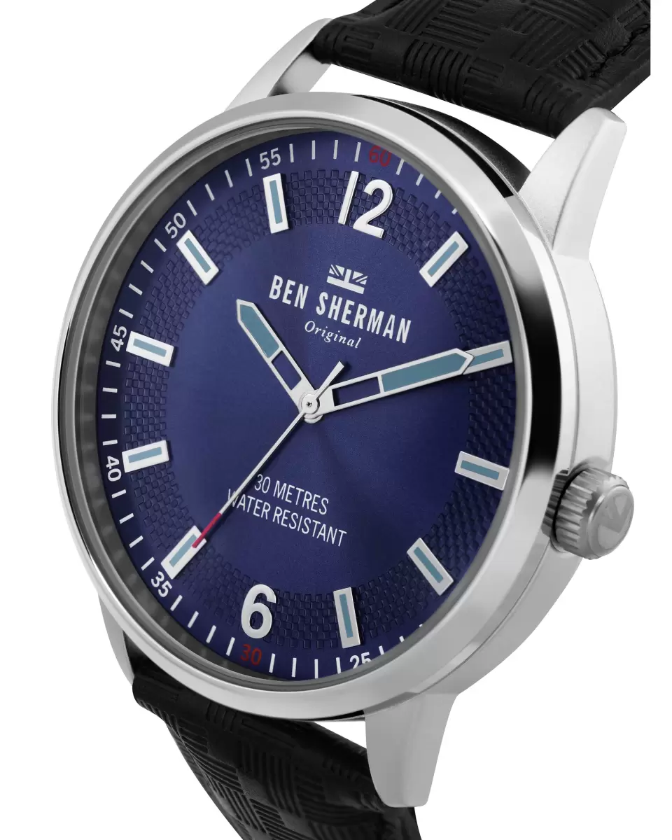 Black/Navy/Silver Watches Ben Sherman Cheap Men Men's Daltrey Social Watch - Black/Navy/Silver - 1