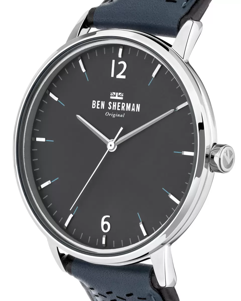 Navy/Grey/Silver Men Ben Sherman Offer Men's Portobello Social Watch - Navy/Grey/Silver Watches - 1