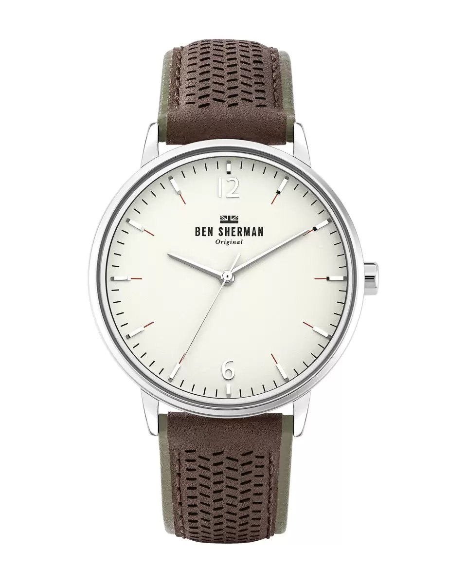 Ben Sherman Men Men's Portobello Social Watch - Brown/Grey/Silver Compact Brown/Grey/Silver Watches