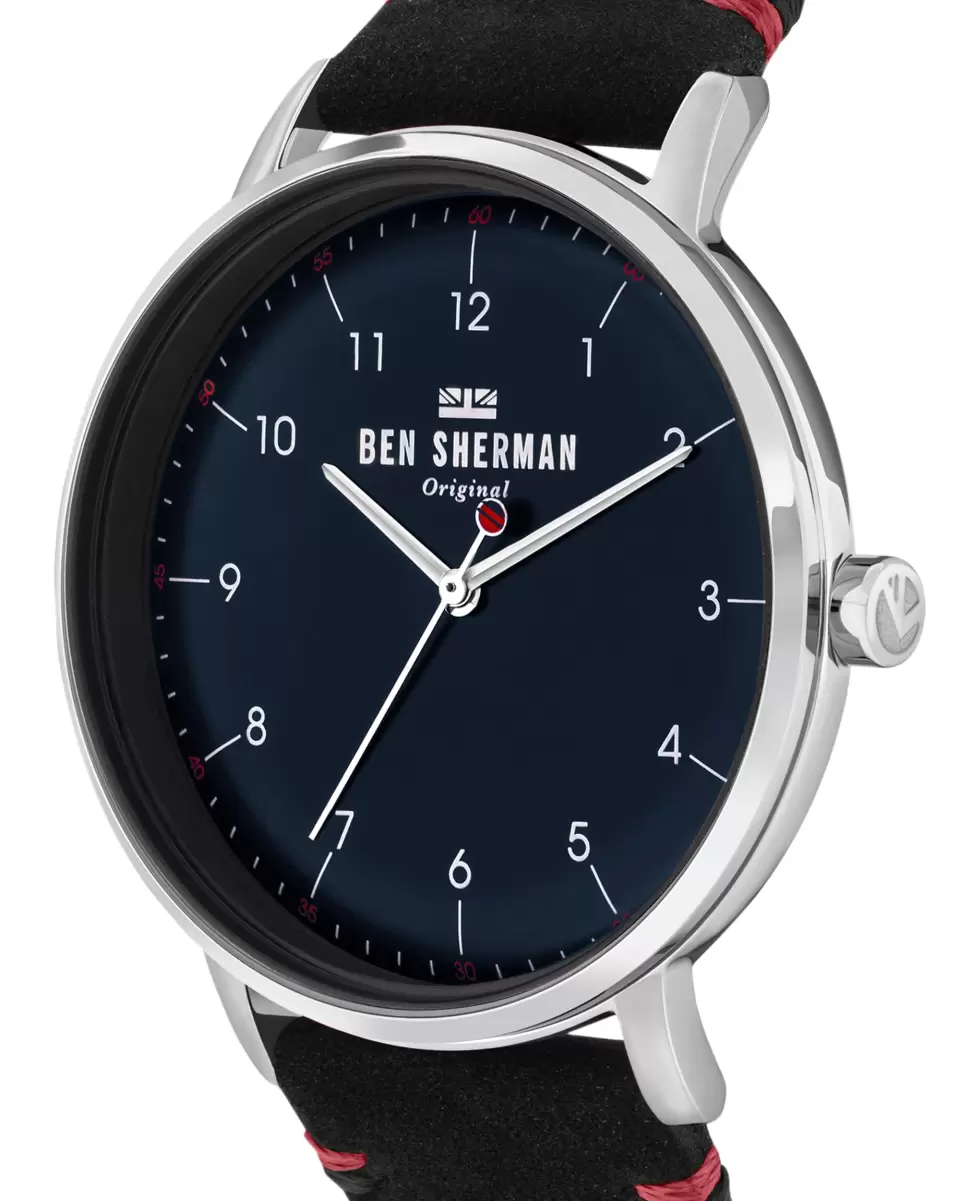 Watches Ben Sherman Reduced Black/Navy/Silver Men's Portobello City Watch - Black/Navy/Silver Men - 1