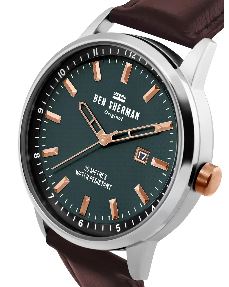 2024 Men's Daltrey Professional Watch - Brown/Green/Silver Brown/Green/Silver Watches Men Ben Sherman - 1