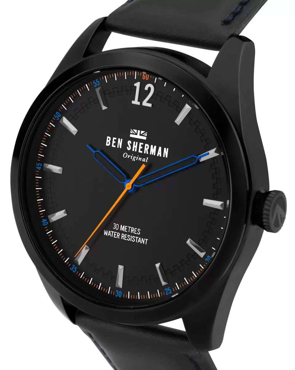 Ben Sherman Men's Spitalfields Social Watch - Black/Black/Black Men High-Quality Black/Black/Black Watches - 1