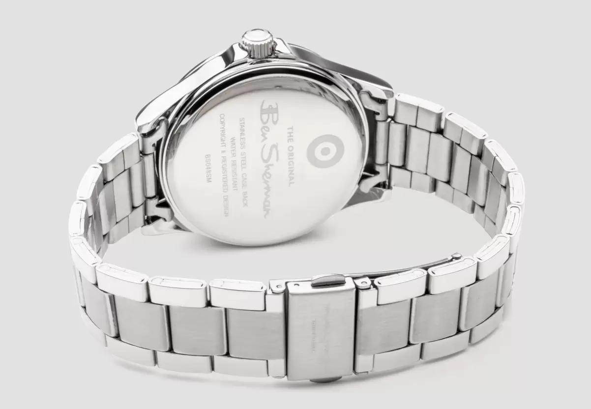 Signature Stainless Steel Bracelet Watch 41Mm Sale Silver/Silver/Silver Ben Sherman Men Watches - 2