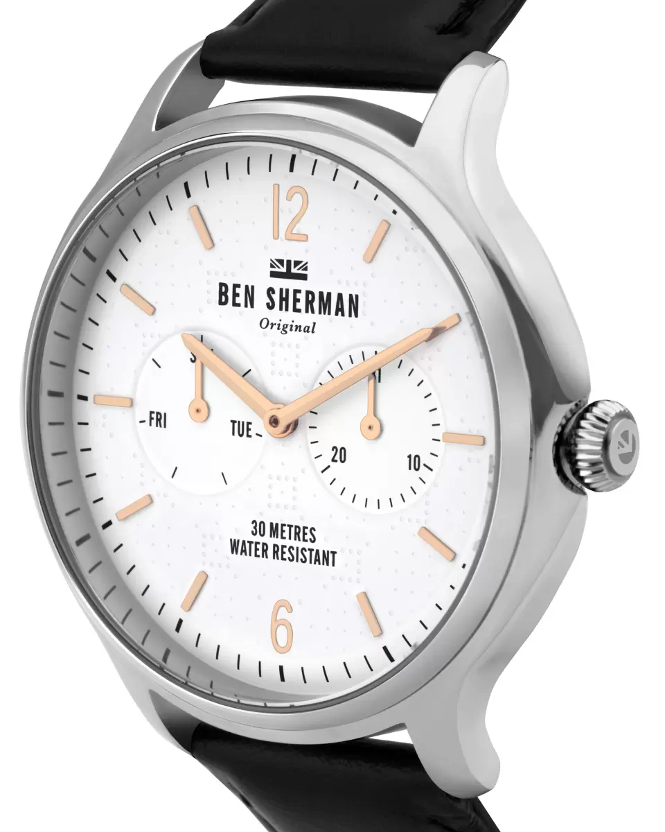 Black/White/Silver Men's Kensington Professional Watch - Black/White/Silver Watches Natural Men Ben Sherman - 1