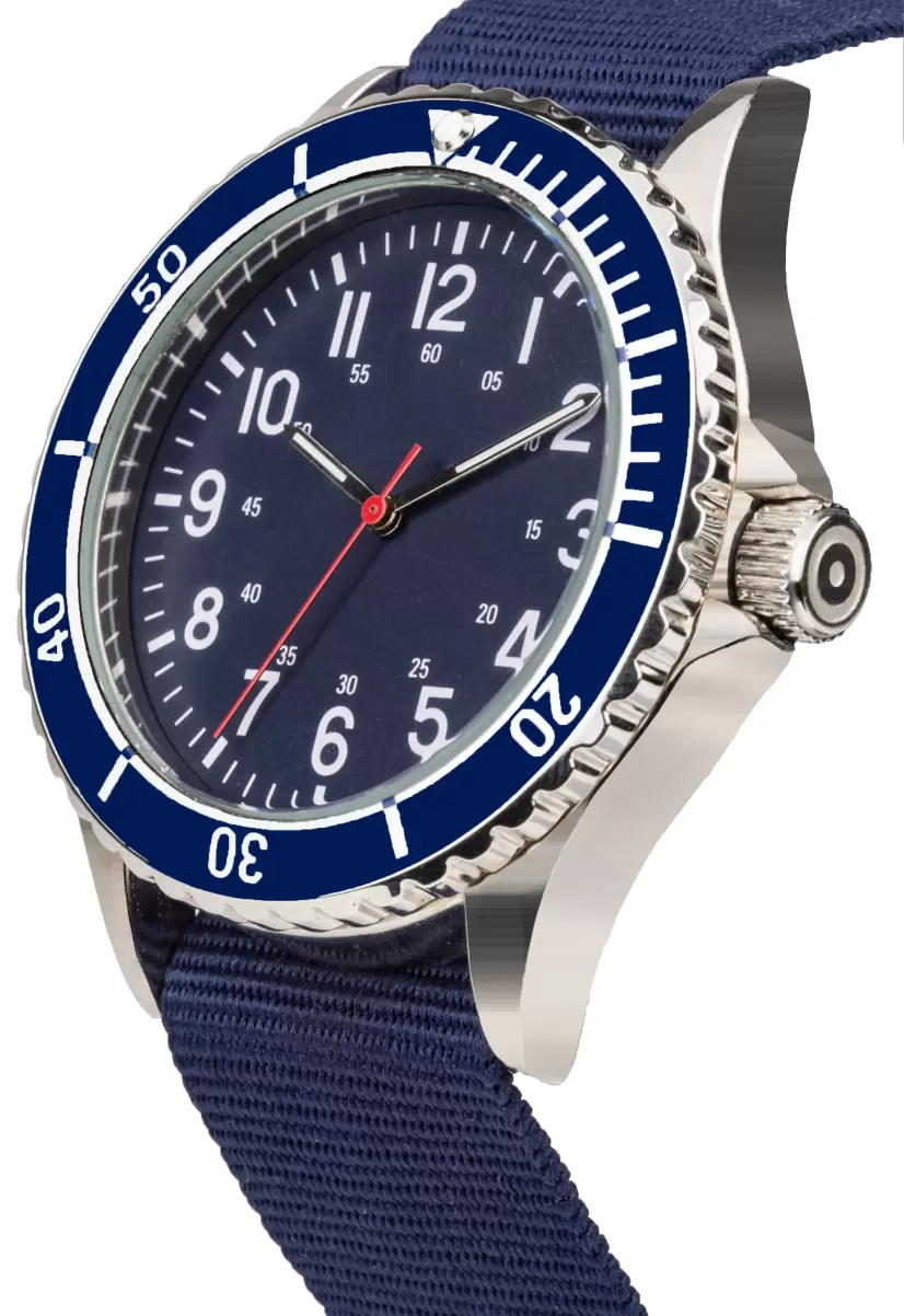 Elegant Signature Nylon Strap Watch 41Mm Men Navy/Navy/Silver Watches Ben Sherman - 1