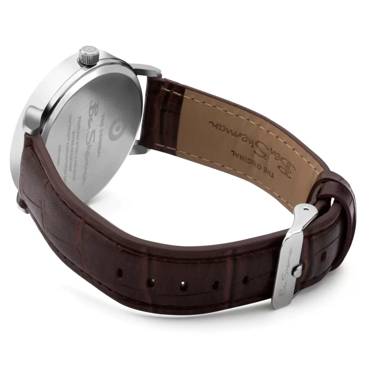 Natural Signature Strap Watch 40Mm Men Brown/Grey/Silver Watches Ben Sherman - 2