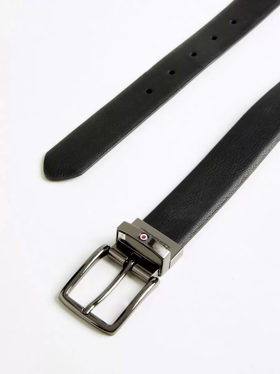 Jayes Leather Dress Belt - Black/Brown Black/Brown Ben Sherman Men Belts Innovative