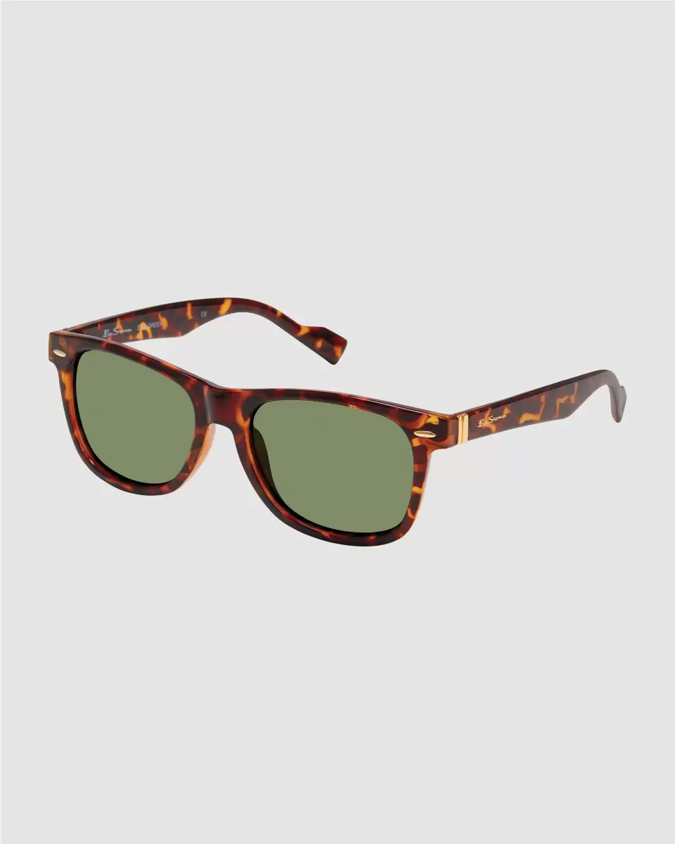 Ben Sherman Sunglasses Tortoise Rapid Men Ethan Polarized Eco-Green Sunglasses - Tortoise
