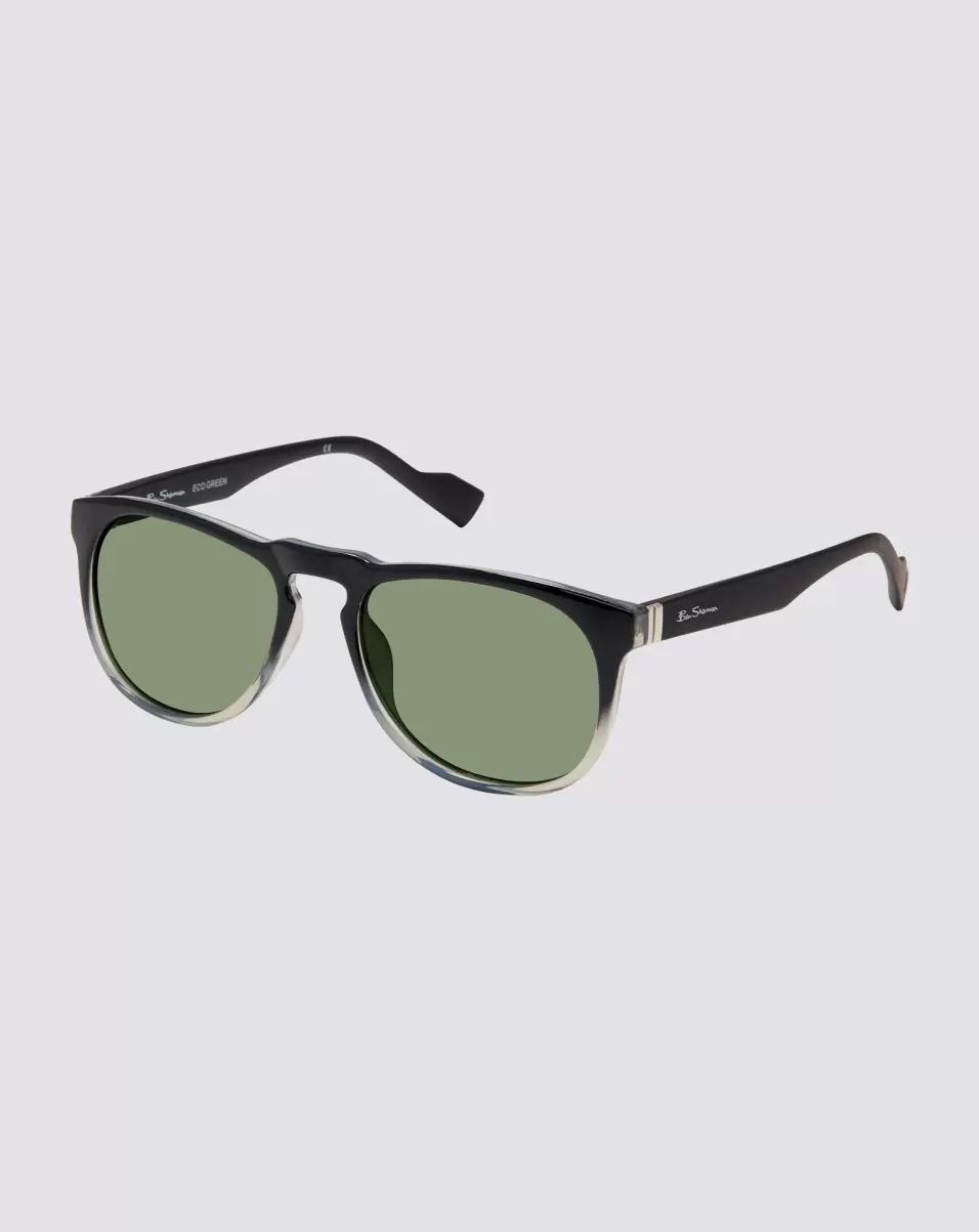 Charles Polarized Eco-Green Sunglasses - Black Fade Men Sunglasses Clean Ben Sherman Black Fade