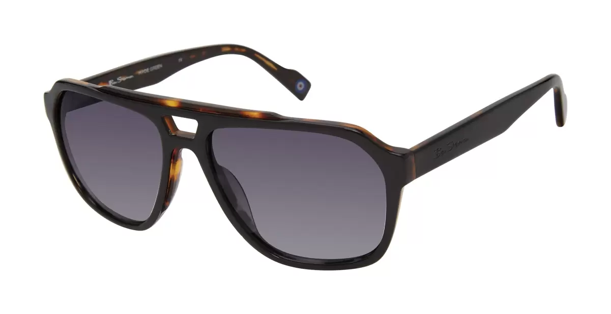 Men Sunglasses Manor Polarized Oversized Eco Sunglasses - Black Tortoise Black Ben Sherman Professional - 1