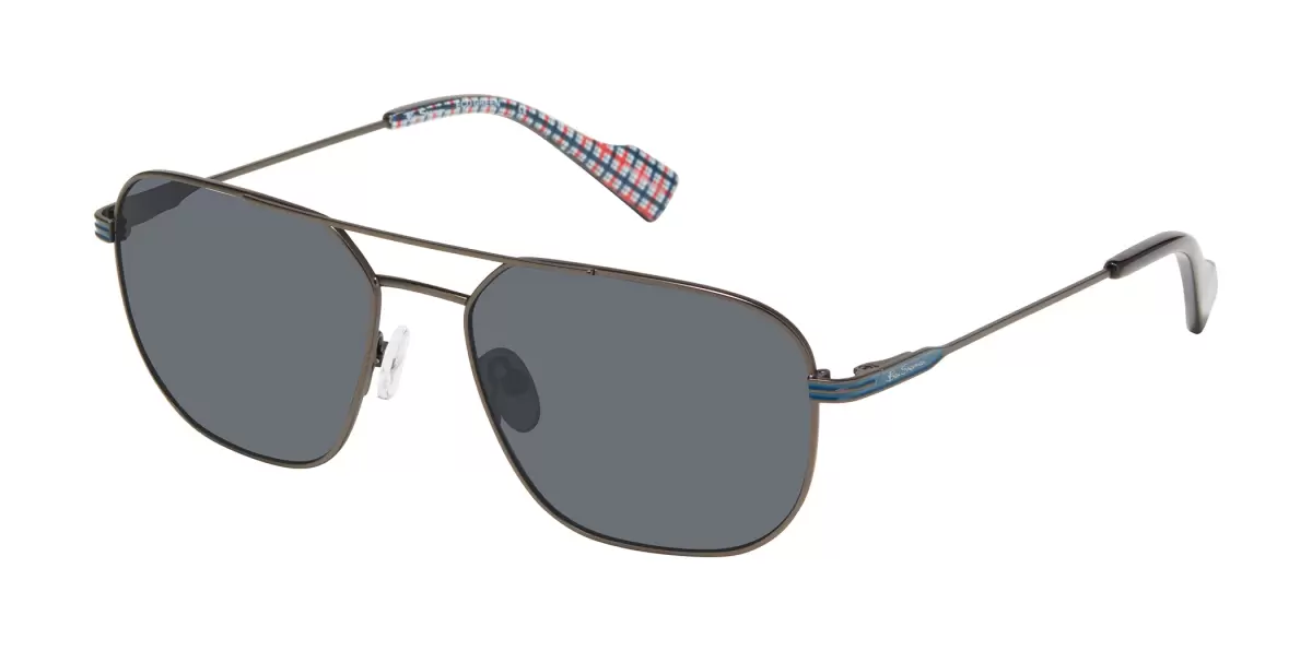 Dark Grey Men Sunglasses St. Johns Polarized Square Eco Sunglasses - Dark Grey Ben Sherman Contemporary - 1