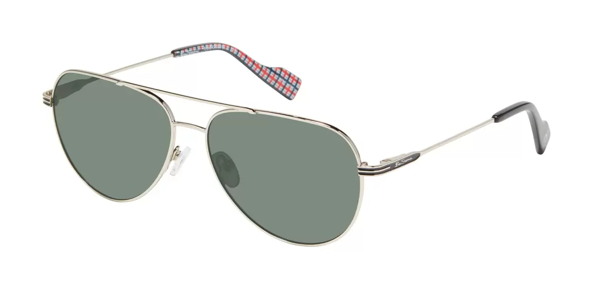 Ben Sherman Sunglasses Shaftesbury Polarized Oversized Aviator Eco Sunglasses - Silver Men Silver Cashback - 1