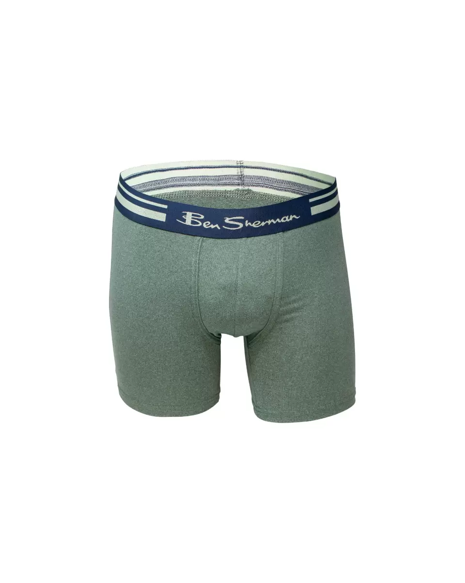 Underwear Multi Long-Lasting Ben Sherman Men Men's 4-Pack Microfiber Print & Solid No-Fly Boxer Briefs - Multi - 3