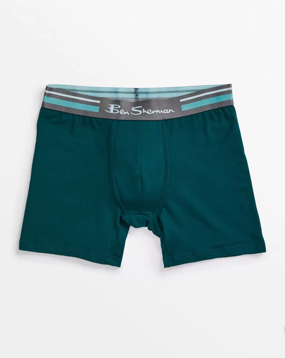 Green Underwear Ben Sherman Men Exceptional Men's 4-Pack Microfiber Boxer Briefs - Green - 2