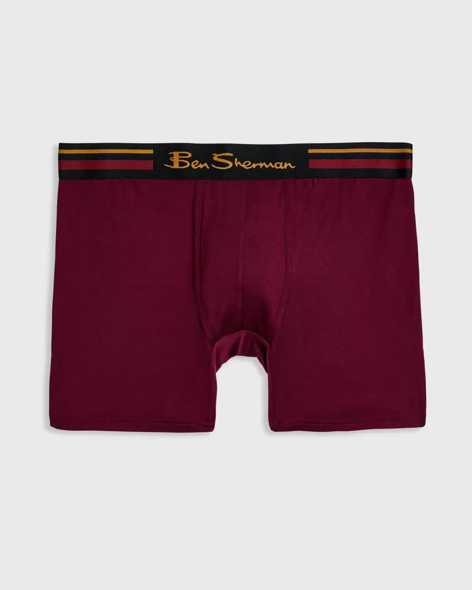 Ben Sherman Sumptuous Underwear Men's 4-Pack Microfiber Boxers - Red/Burgundy/Grey/Black Men - 2