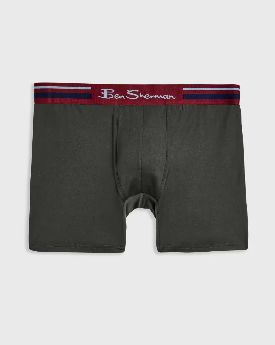 Ben Sherman Sumptuous Underwear Men's 4-Pack Microfiber Boxers - Red/Burgundy/Grey/Black Men - 4