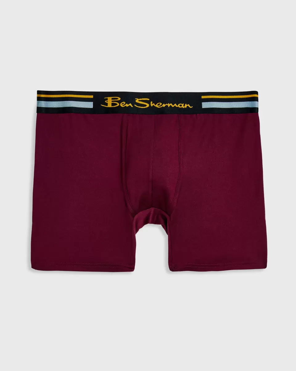 Underwear Ben Sherman Rugged Men's 4-Pack Microfiber Boxers - Paisley/Burgundy/Navy/Black Men - 2