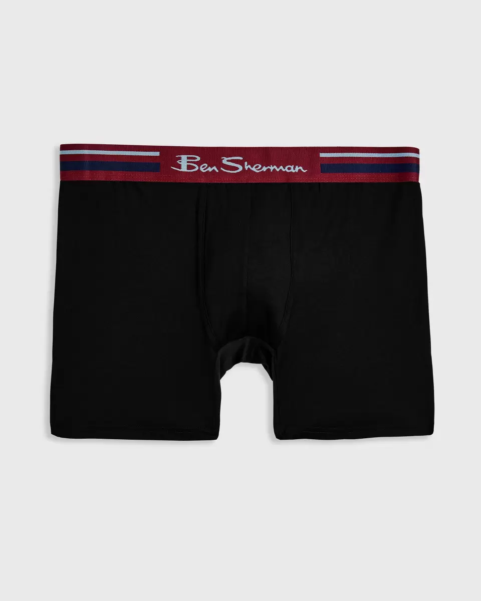 Underwear Ben Sherman Rugged Men's 4-Pack Microfiber Boxers - Paisley/Burgundy/Navy/Black Men - 4