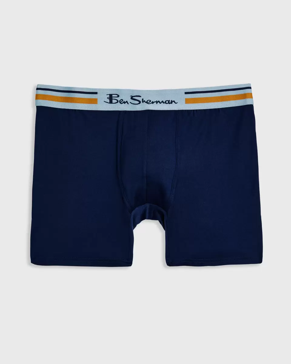 Men Men's 4-Pack Microfiber Boxers - Floral/Blue/Black Ben Sherman Underwear Delicate - 2