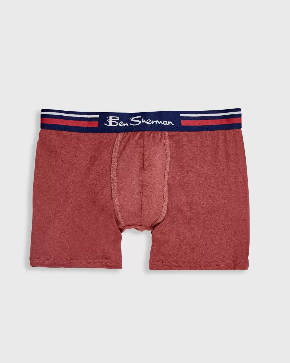 Ben Sherman Underwear Refashion Men's 4-Pack Microfiber Boxer Briefs - Plaid/Red/Grey/Navy Men - 2