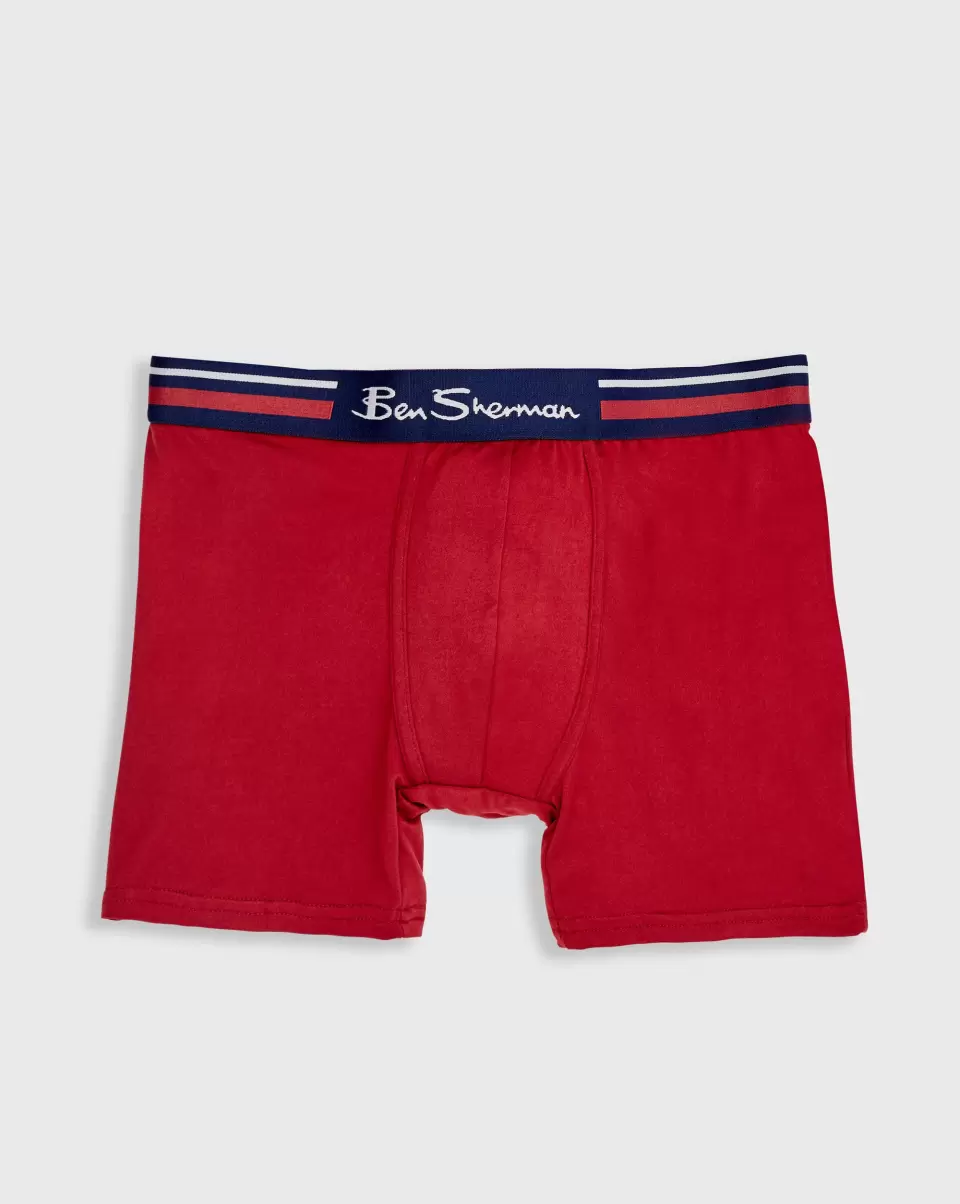Men's 4-Pack Microfiber Boxer Briefs - Black/Red/Grey/Blue Innovative Ben Sherman Underwear Men - 2