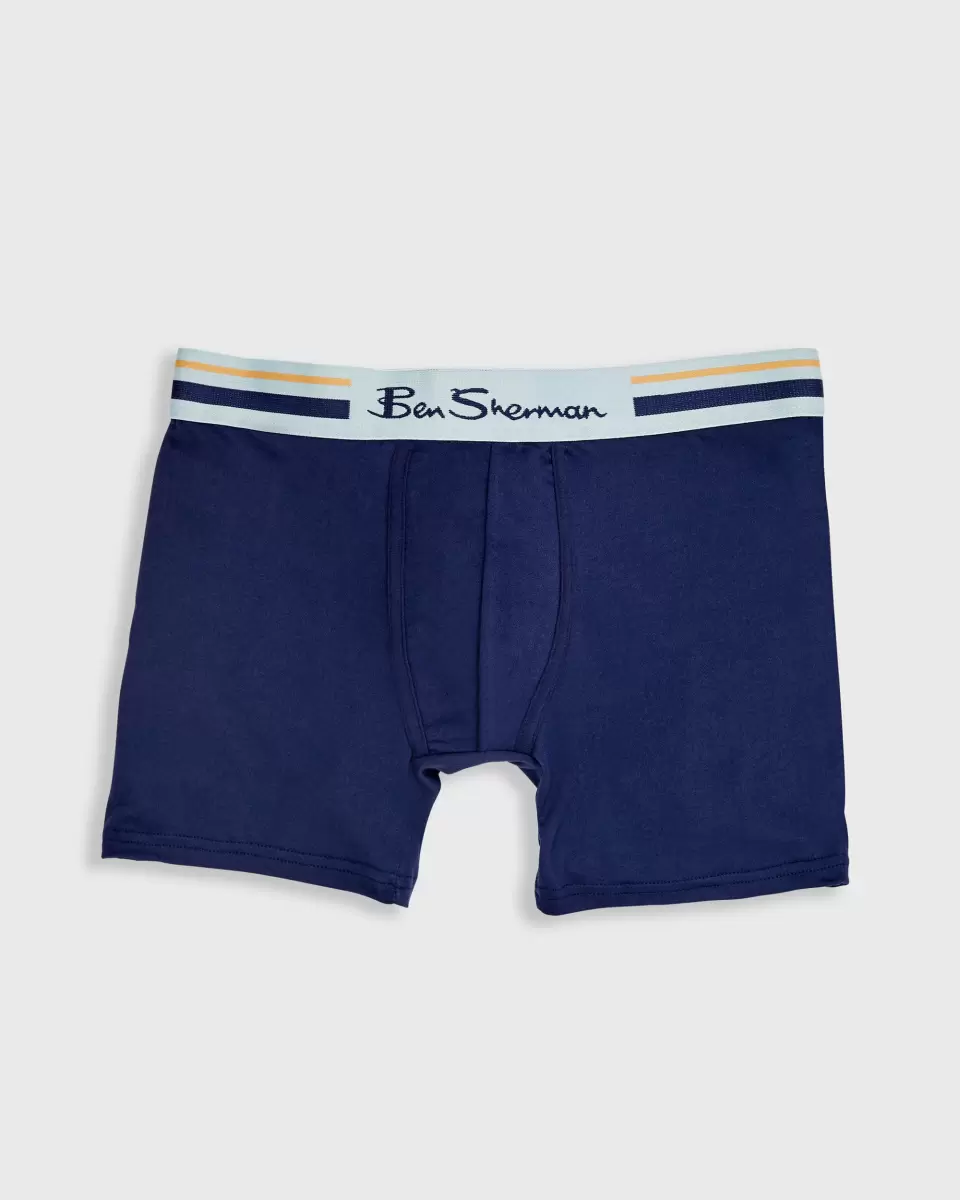 Men's 4-Pack Microfiber Boxer Briefs - Black/Red/Grey/Blue Innovative Ben Sherman Underwear Men - 3