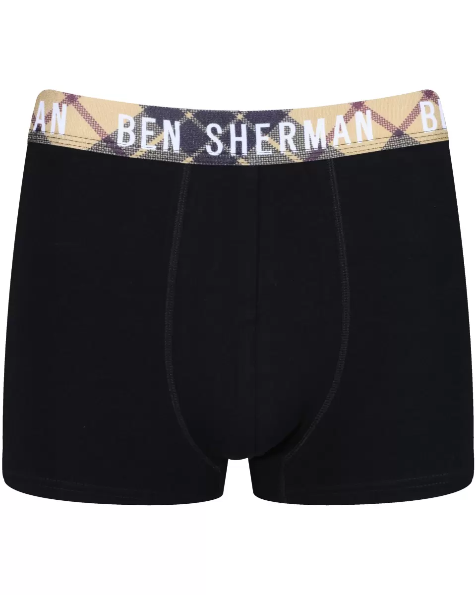Men Mason Men's 3-Pack Fitted No-Fly Boxer-Briefs - Black Black Affordable Underwear Ben Sherman - 1